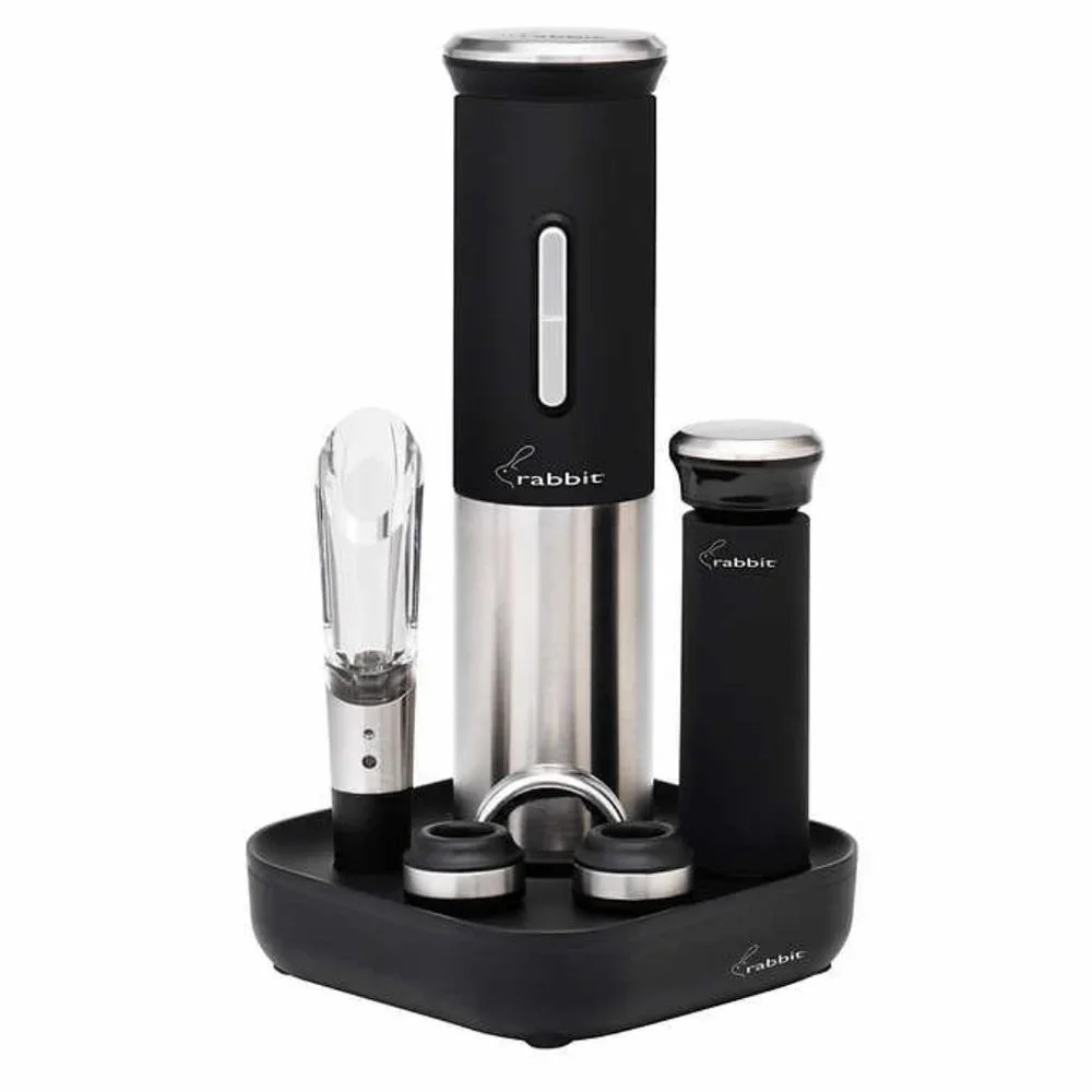 Rabbit 8 piece Electric Wine Opener Set, Gift